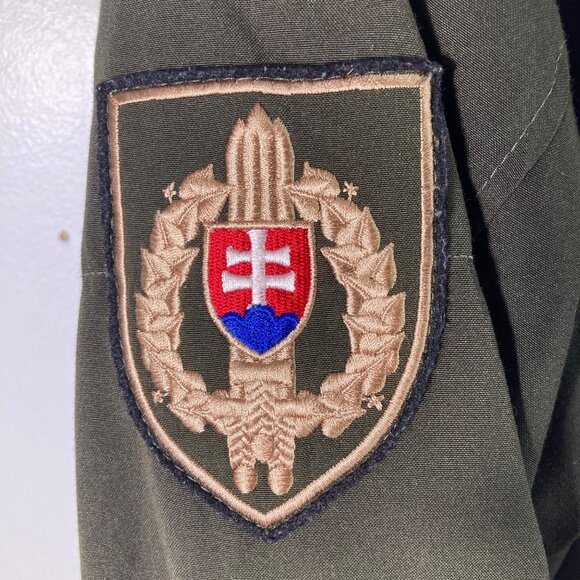 Vintage Odeva Slovakia Insulated Army Jacket Green Black L Polyester - Picture 9 of 11